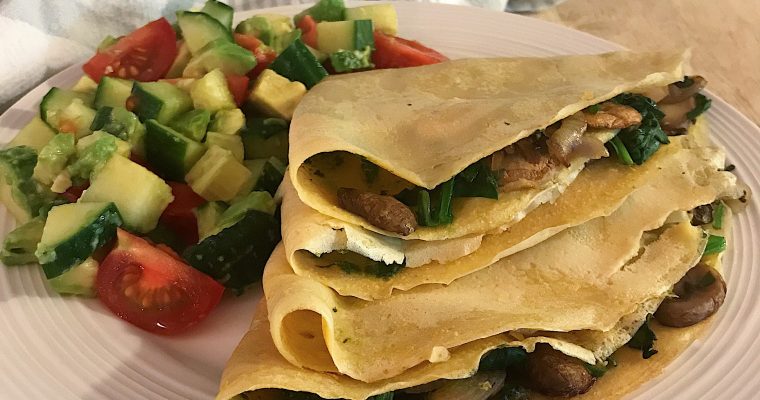 Crêpes-repas à la farine de pois chiches
