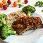 Tofu mariné au balsamique et chutney chaud de tomates